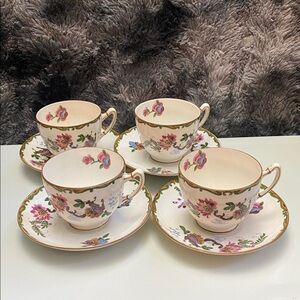 RARE Vintage Paragon Floral Porcelain Tea Cup and Saucer Set - L227